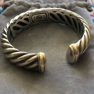 COPY - David Yurman Cuff Bracelet with of 18K Gold, 15mm